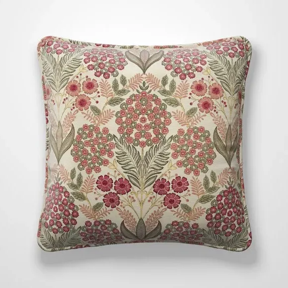 Cushion Cover with Piped Edge - Raspberry, Polyester