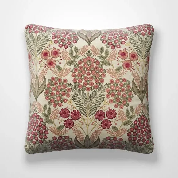 Cushion Cover with Piped Edge - Raspberry, Polyester