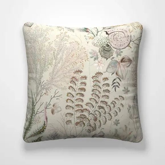 Cushion Cover with Piped Edge - Seafoam, Cotton