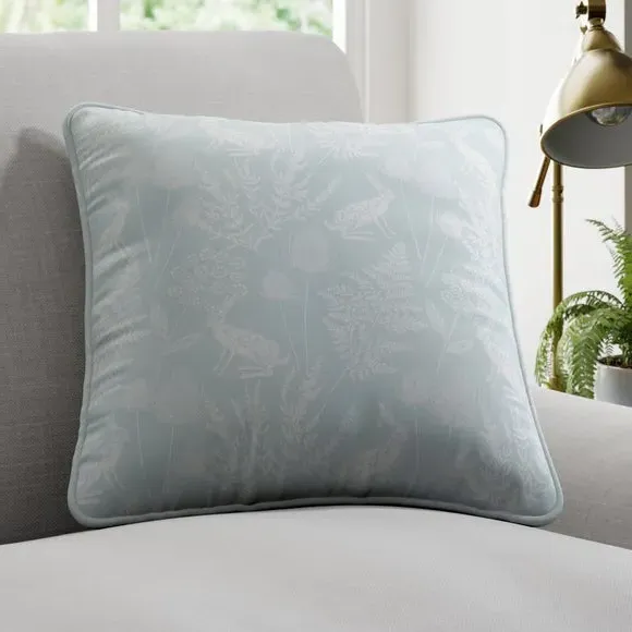 Cushion Cover with Piped Edge - Seafoam