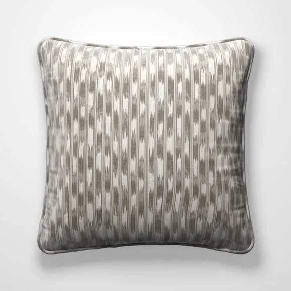 Cushion Cover with Piped Edge - Slate, Jacquard