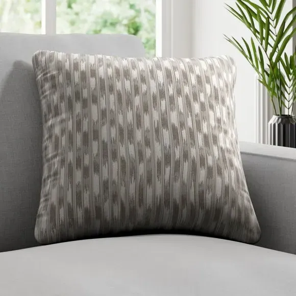 Cushion Cover with Piped Edge - Slate, Jacquard