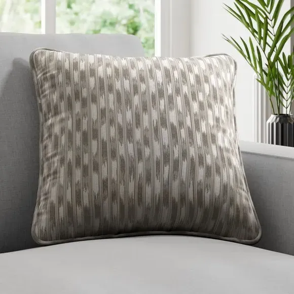 Cushion Cover with Piped Edge - Slate, Jacquard