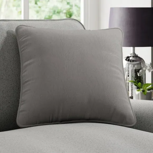 Cushion Cover with Piped Edge - Smoke
