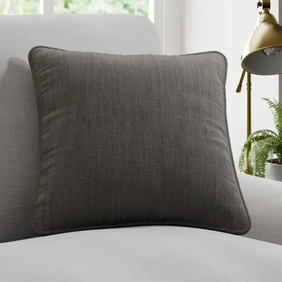 Cushion Cover with Piped Edge - Soft Grey