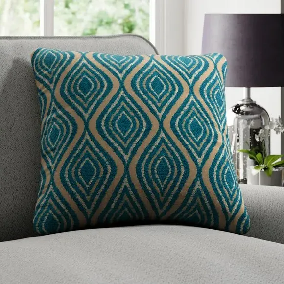 Cushion Cover with Piped Edge - Teal image