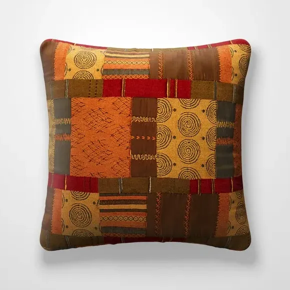 Cushion Cover with Piped Edge - Terracotta, Chenille