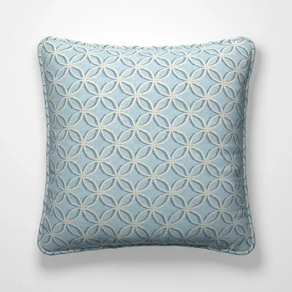 Cushion Cover with Rope Design - Blue, Cotton