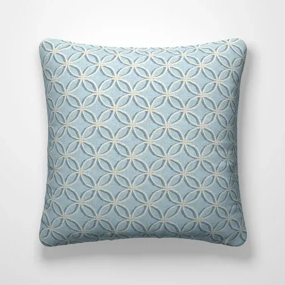 Cushion Cover with Rope Design - Blue, Cotton