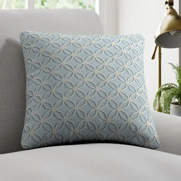 Cushion Cover with Rope Design - Blue, Cotton image