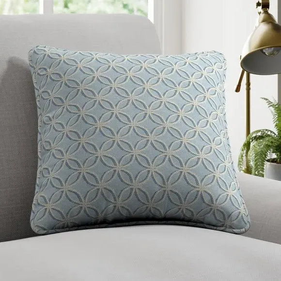 Cushion Cover with Rope Design - Blue, Cotton