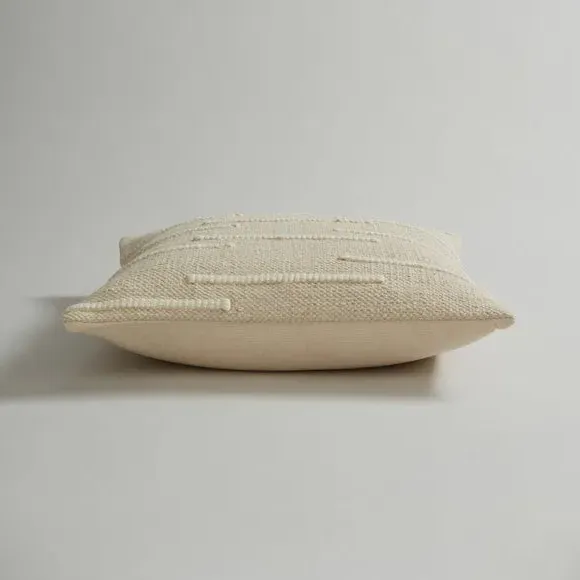 Cushion Cover with Striped Design - Cream