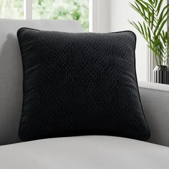 Cushion Cover with Texture - Ink, Polycotton