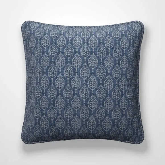 Cushion Cover with Tree Design - Sapphire