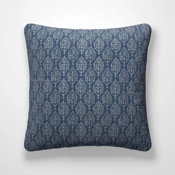 Cushion Cover with Tree Design - Sapphire