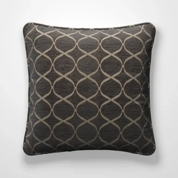 Cushion Cover with Trellis Pattern - Dove