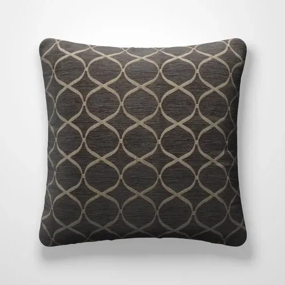 Cushion Cover with Trellis Pattern - Dove