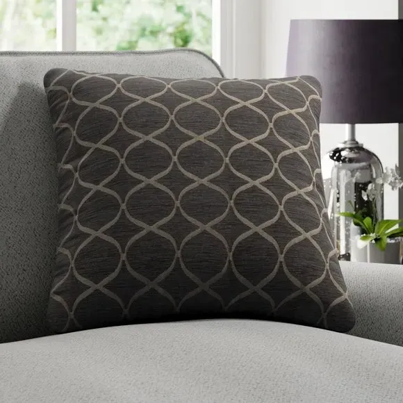 Cushion Cover with Trellis Pattern - Dove image