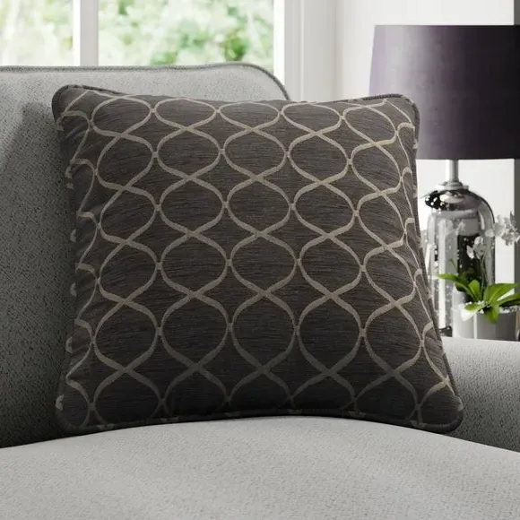 Cushion Cover with Trellis Pattern - Dove