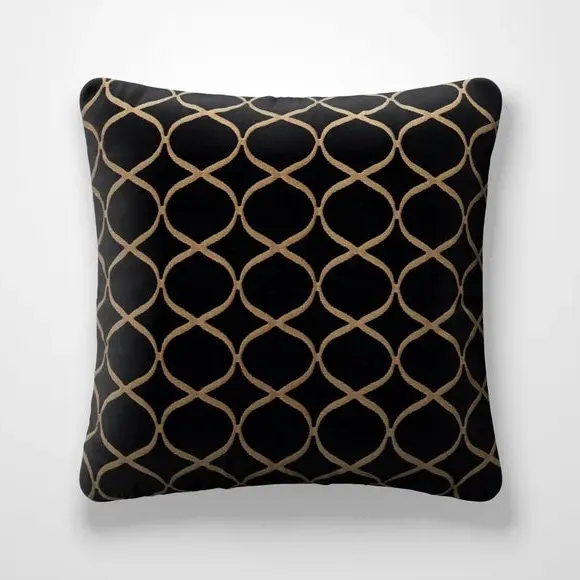 Cushion Cover with Trellis Pattern - Indigo