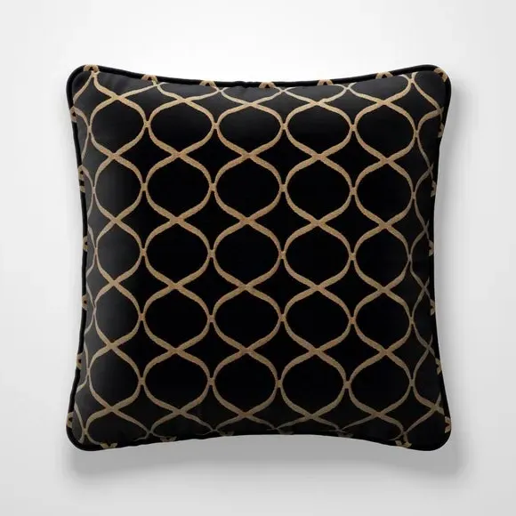 Cushion Cover with Trellis Pattern - Indigo
