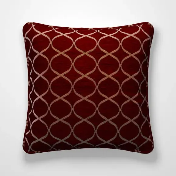 Cushion Cover with Trellis Pattern - Rosso