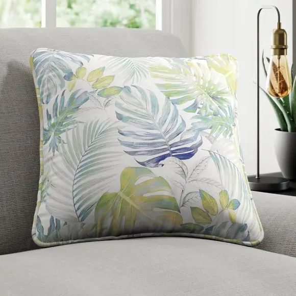 Cushion Cover with Tropical Design - Green