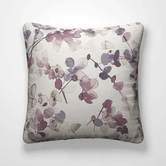 Cushion Cover with Watercolour Design - Mauve