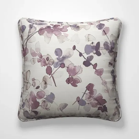 Cushion Cover with Watercolour Design - Mauve