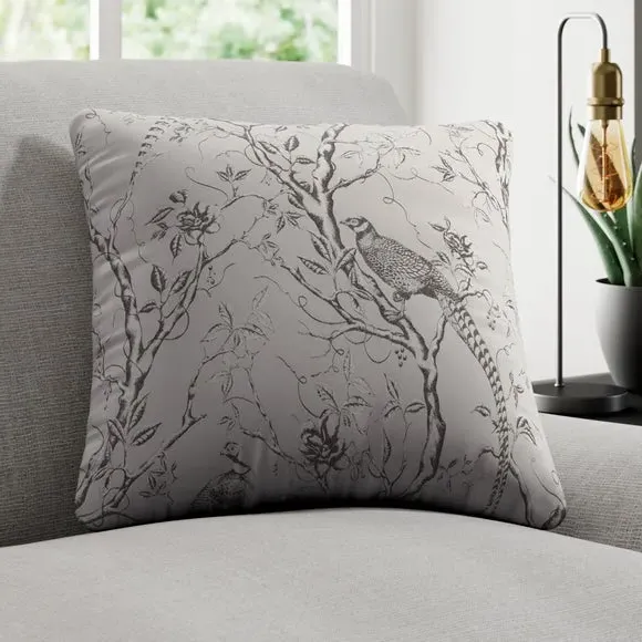 Cushion Cover with Woodland Design - Oyster image