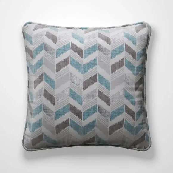Cushion Cover with Zig-Zag Design - Duck Egg