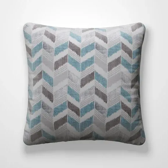 Cushion Cover with Zig-Zag Design - Duck Egg
