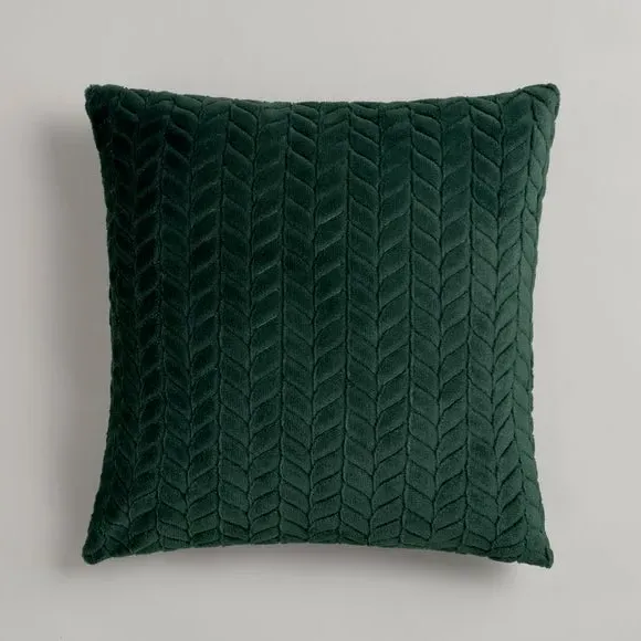 Cushion Cover with Zip Fastening - Bottle Green