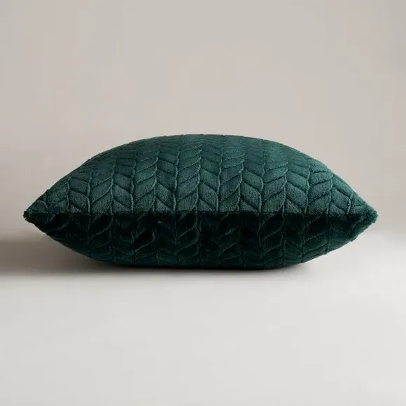 Cushion Cover with Zip Fastening - Bottle Green