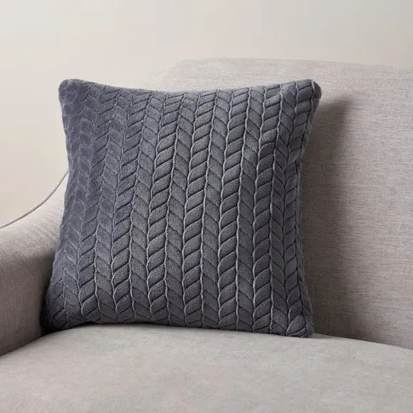 Cushion Cover with Zip Fastening - Charcoal