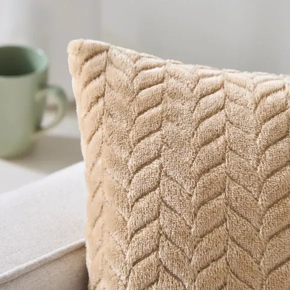 Cushion Cover with Zip Fastening - Natural