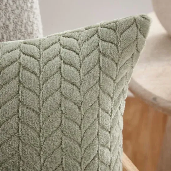 Cushion Cover with Zip Fastening - Olive