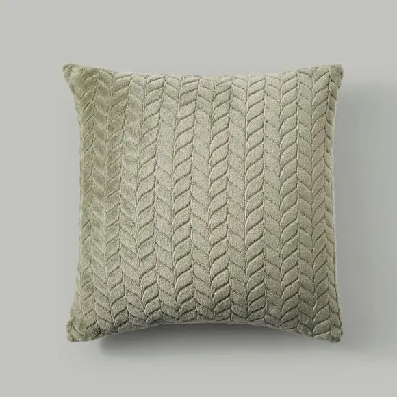 Cushion Cover with Zip Fastening - Olive