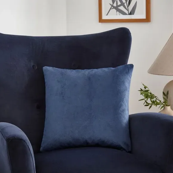 Cushion Cover with Zip - Navy, Polyester