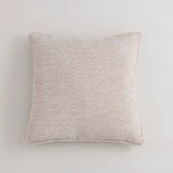 Cushion with Removable Cover - Natural, Boucle