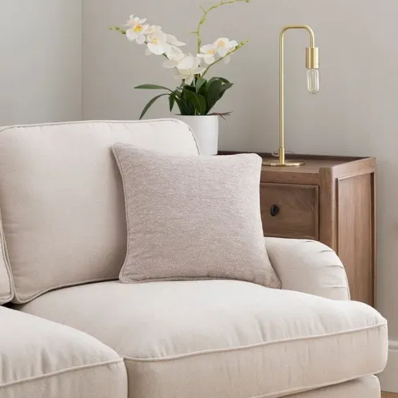 Cushion with Removable Cover - Natural, Boucle image