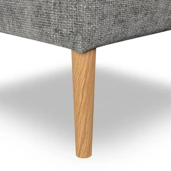 Cushioned Footstool - Charcoal, Chenille