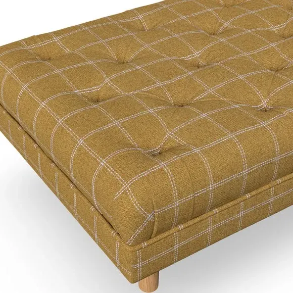 Cushioned Footstool - Ochre