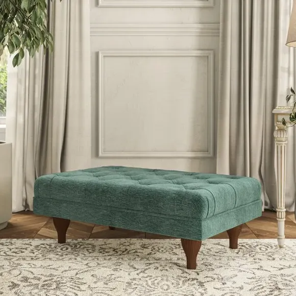 Cushioned Footstool - Pacific, Chenille