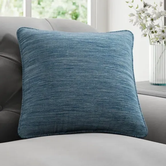 Custom Cushion Cover - Azure, Textured Fabric