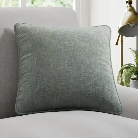 Custom Cushion Cover - Duck Egg, Hessian
