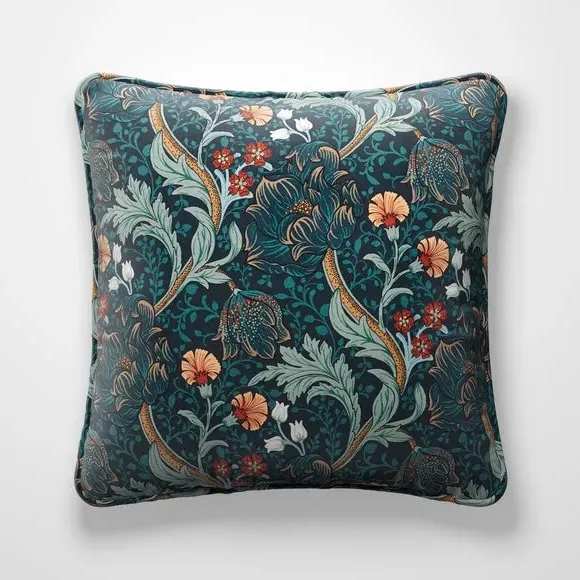 Custom Cushion Cover Floral - Jade, Polyester