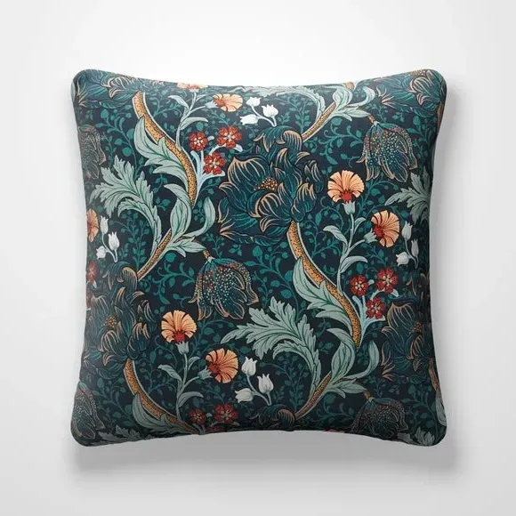 Custom Cushion Cover Floral - Jade, Polyester