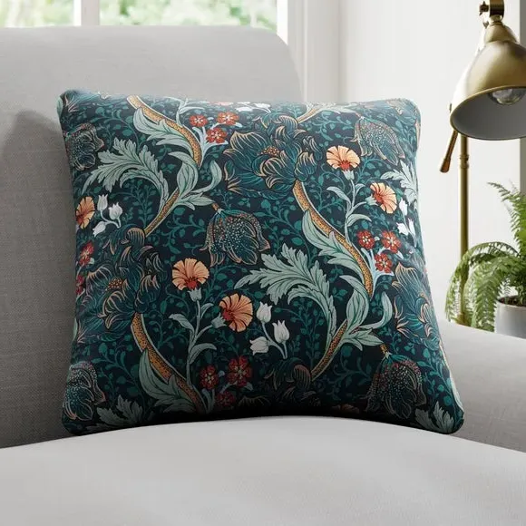 Custom Cushion Cover Floral - Jade, Polyester image