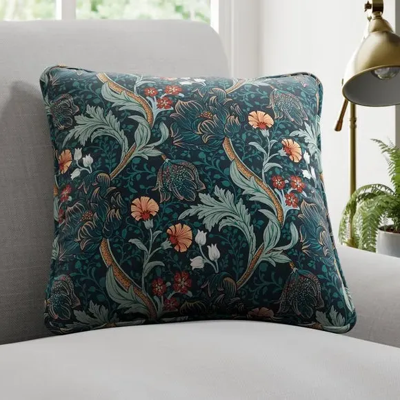 Custom Cushion Cover Floral - Jade, Polyester